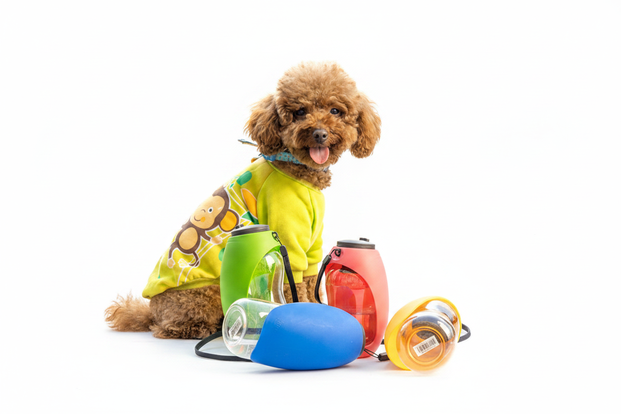 Pet Water Bottles White Background